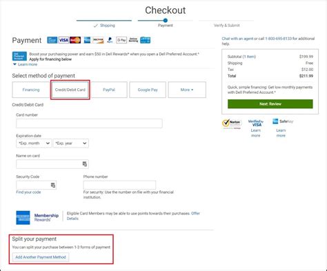 dell pay credit log in